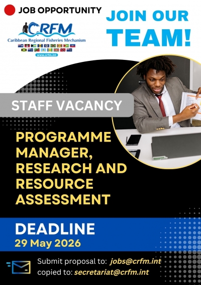 STAFF VACANCY - PROGRAMME MANAGER, RESEARCH AND RESOURCE ASSESSMENT