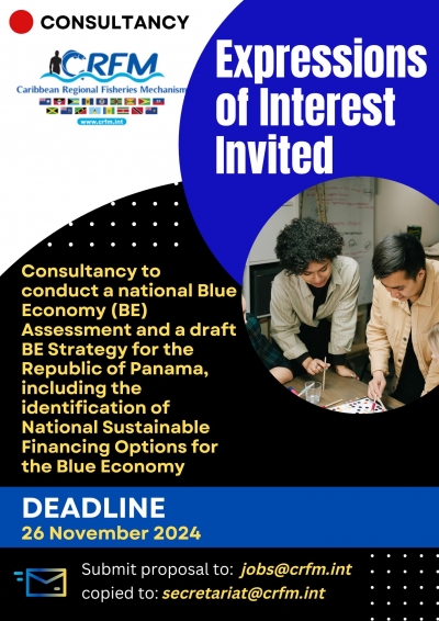 Request for Expressions of Interest - Consultancy to conduct a national Blue Economy (BE) Assessment and a draft BE Strategy for the Republic of Panama, including the identification of National Sustainable Financing Options for the Blue Economy